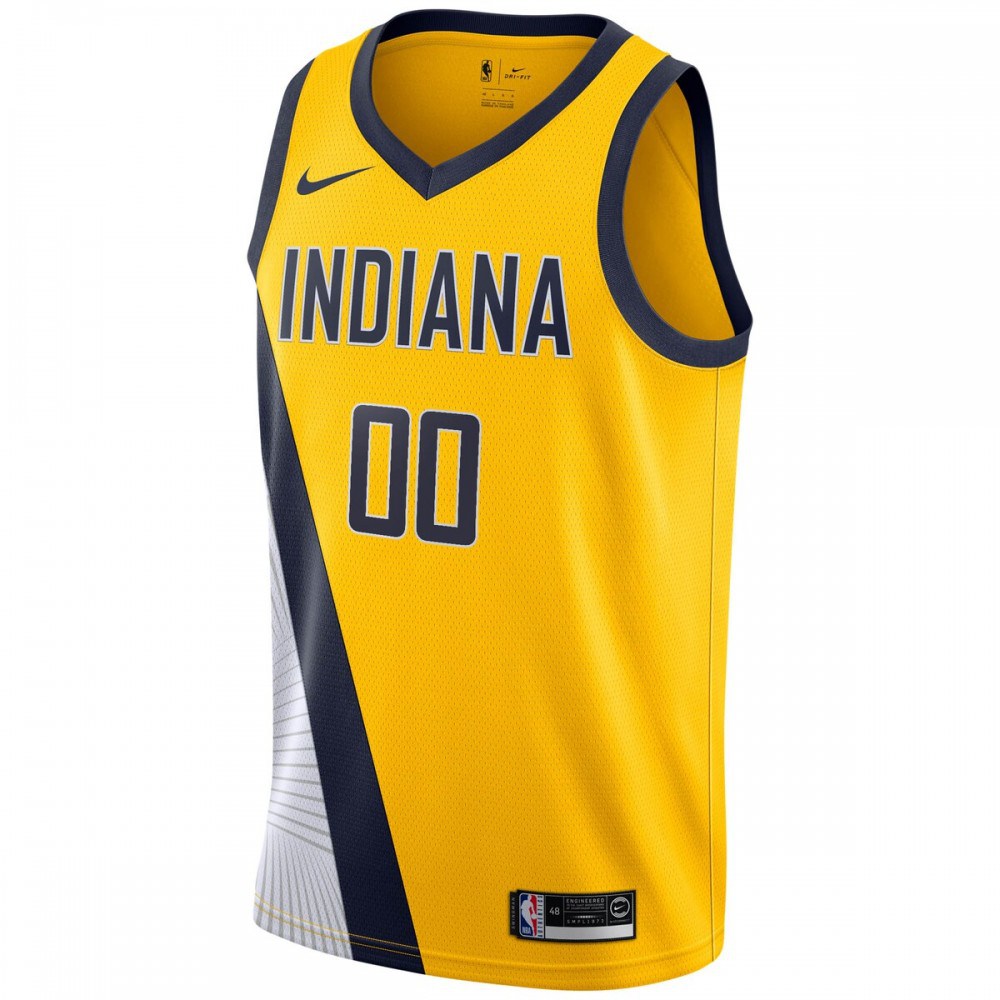 Indiana Pacers 2019/20 Custom Swingman Jersey Yellow - Statement Edition-Pro Kit Vault | Brand New 26/27 Sports Jerseys